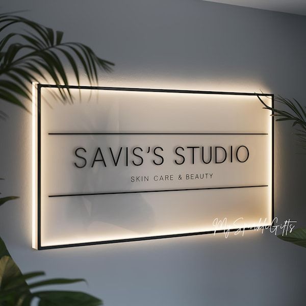 Custom Acrylic Business Logo Sign | With LED & Without LED