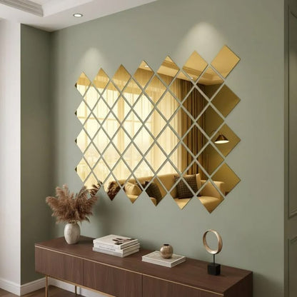 Hexagon Acrylic Wall Décor Mirror Set