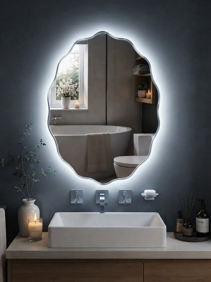 Touch Sensor Dimmable LED Mirror – Single & Double Light | IQ Homes