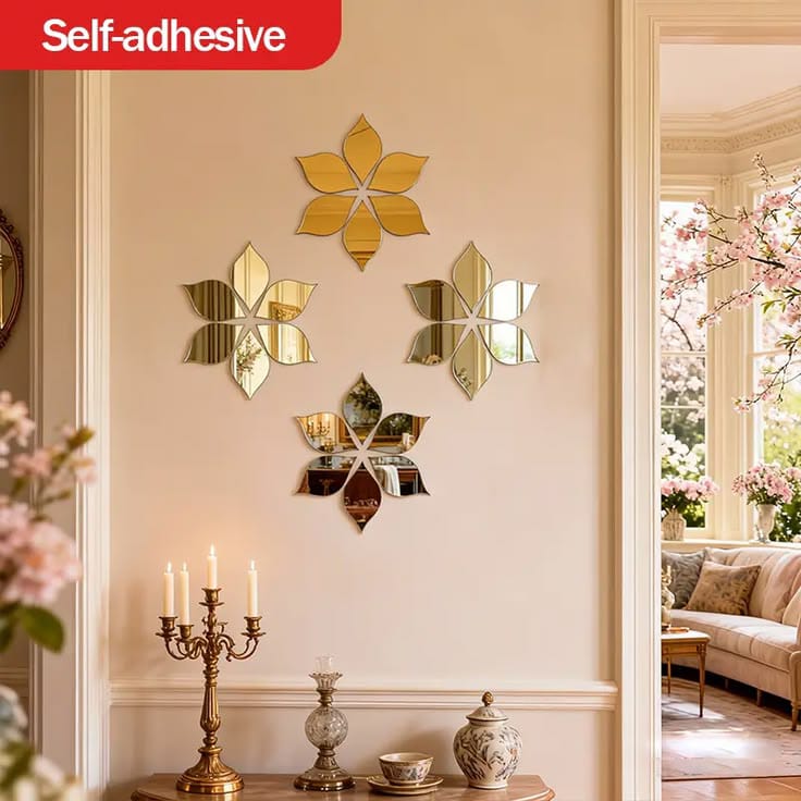 Hexagon Acrylic Wall Décor Mirror Set