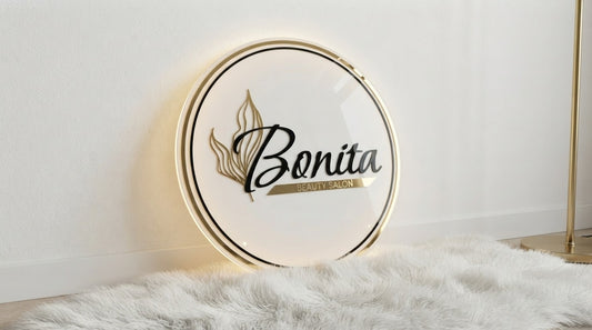 Custom  Acrylic Business Logo Sign | With LED & Without LED