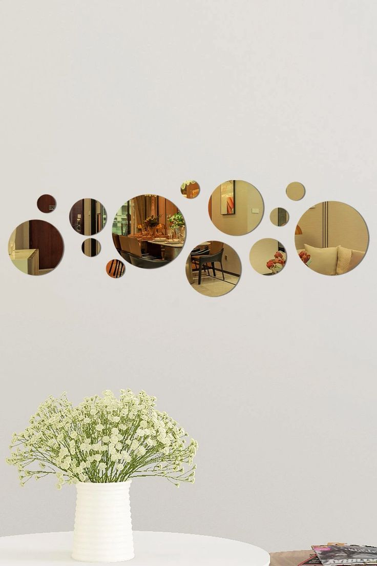Hexagon Acrylic Wall Décor Mirror Set