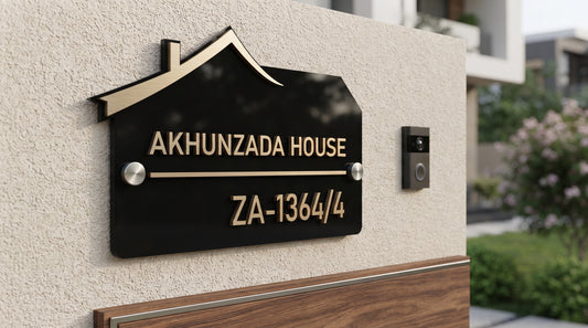 Modern Custom Nameplate | Personalized Home Door Sign