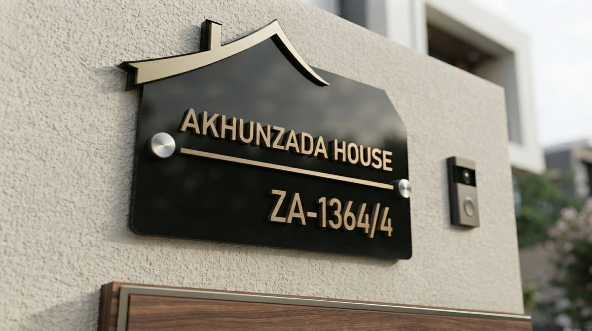 Modern Custom Nameplate | Personalized Home Door Sign