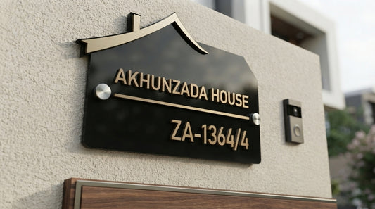 Modern Custom Nameplate | Personalized Home Door Sign
