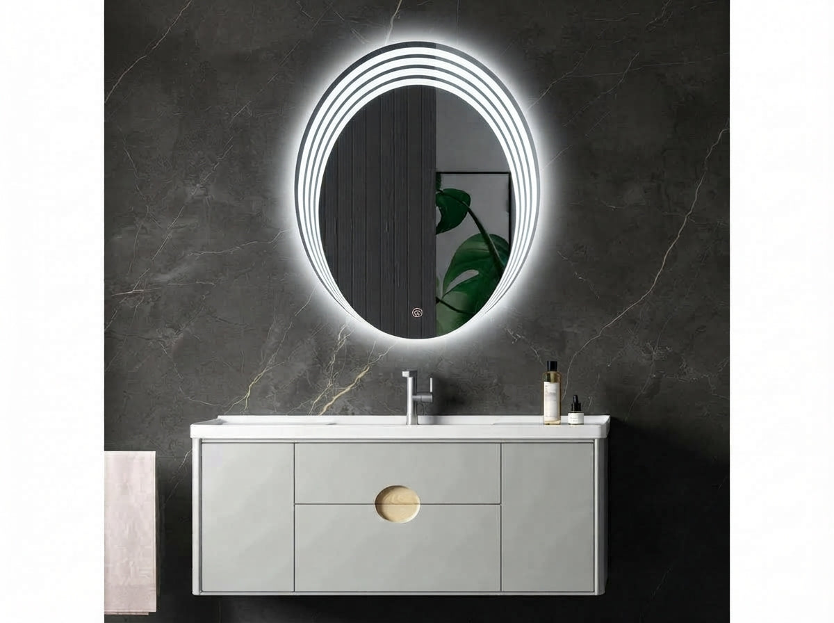 Luxury Dimmable LED Mirror with Touch Sensor – Single & Double Light