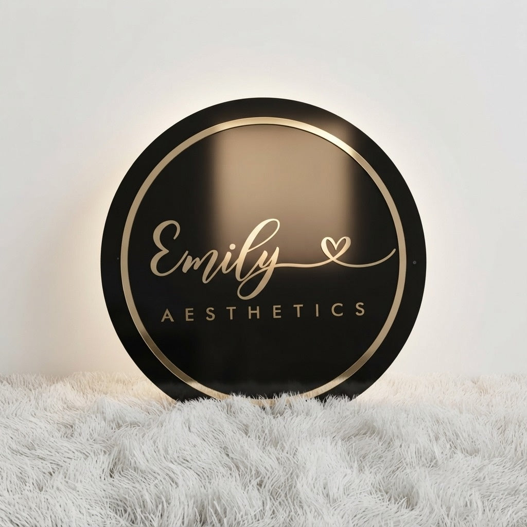 Custom  Acrylic Business Logo Sign | With LED & Without LED