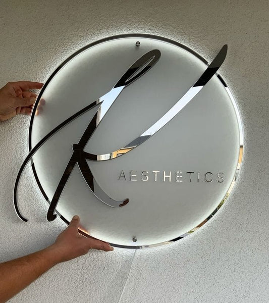 Custom  Acrylic Business Logo Sign | With LED & Without LED