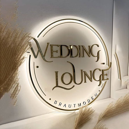 Custom  Acrylic Business Logo Sign | With LED & Without LED