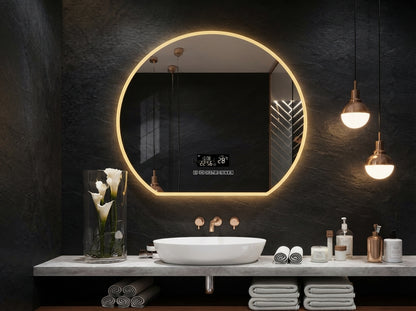 Stylish Round Smart LED Mirror - Touch Sensor