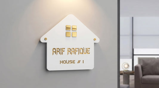 Modern Custom Nameplate | Personalized Home Door Sign