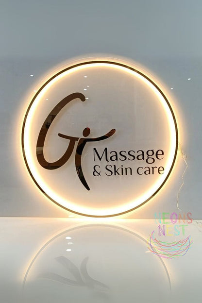 Custom  Acrylic Business Logo Sign | With LED & Without LED