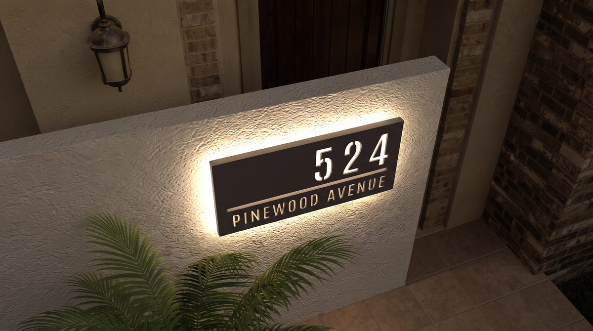 Elegant Custom Nameplate | Personalized Home Sign