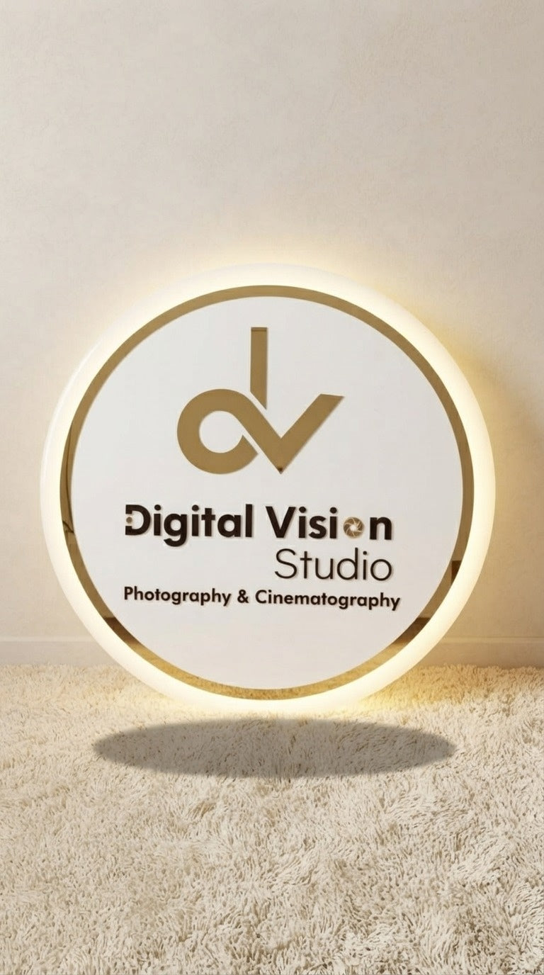 Custom  Acrylic Business Logo Sign | With LED & Without LED