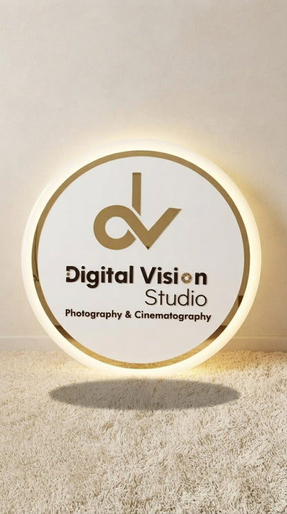 Custom  Acrylic Business Logo Sign | With LED & Without LED