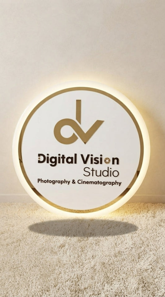 Custom  Acrylic Business Logo Sign | With LED & Without LED