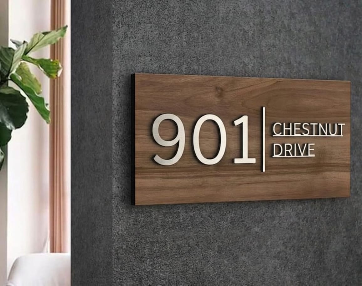 Premium Custom Nameplate | Personalized Door Sign