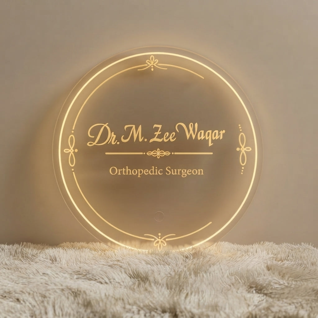 Custom Acrylic Business Logo Sign | With LED & Without LED