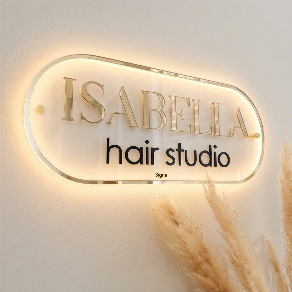 Custom Acrylic Business Logo Sign | With LED & Without LED