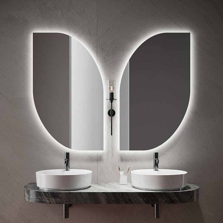 Premium Illuminated LED Mirror with Smart Touch Sensor