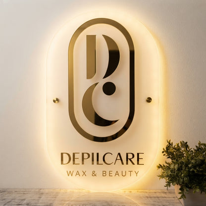Custom Acrylic Business Logo Sign | With LED & Without LED