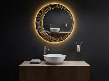 Round  LED Mirror with Touch Sensor – Single & Double Light