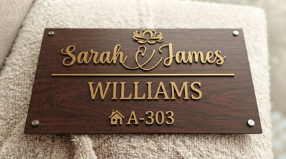 Stylish Custom Nameplate | Personalized Door Sign