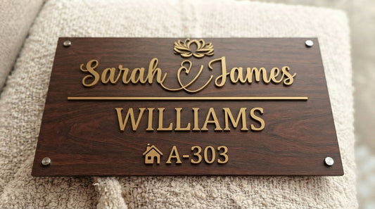 Stylish Custom Nameplate | Personalized Door Sign