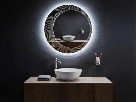 Round  LED Mirror with Touch Sensor – Single & Double Light