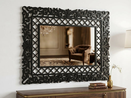 Fancy Framed Mirror – Sophisticated Designer Home Décor