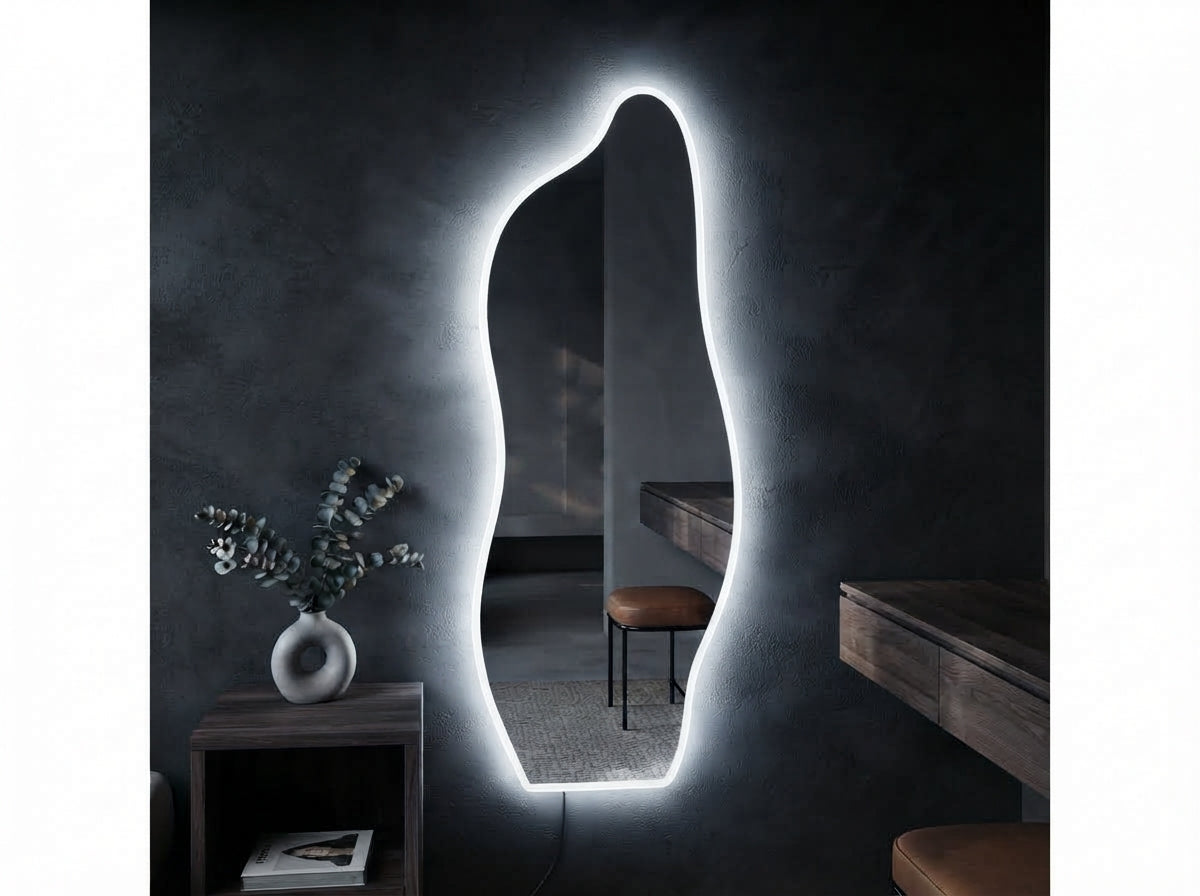 Modern Dimmable LED Mirror with Touch Sensor – Single & Double Light