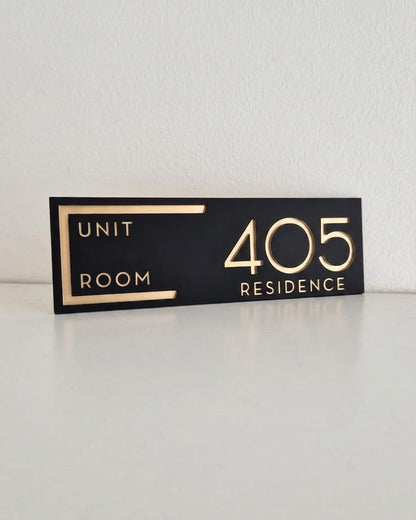 Modern Custom Nameplate | Personalized Door Sign
