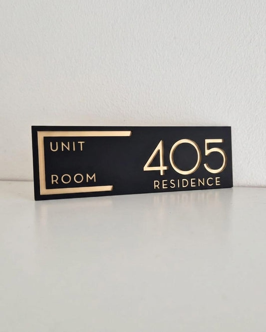 Modern Custom Nameplate | Personalized Door Sign