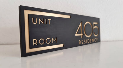 Modern Custom Nameplate | Personalized Door Sign