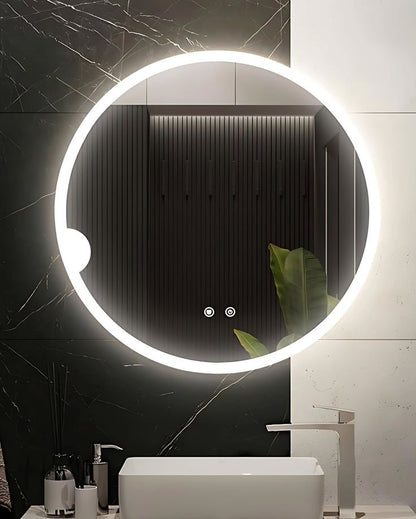 Smart Round  LED Mirror – Touch Sensor & Dimmable Single/Double Light