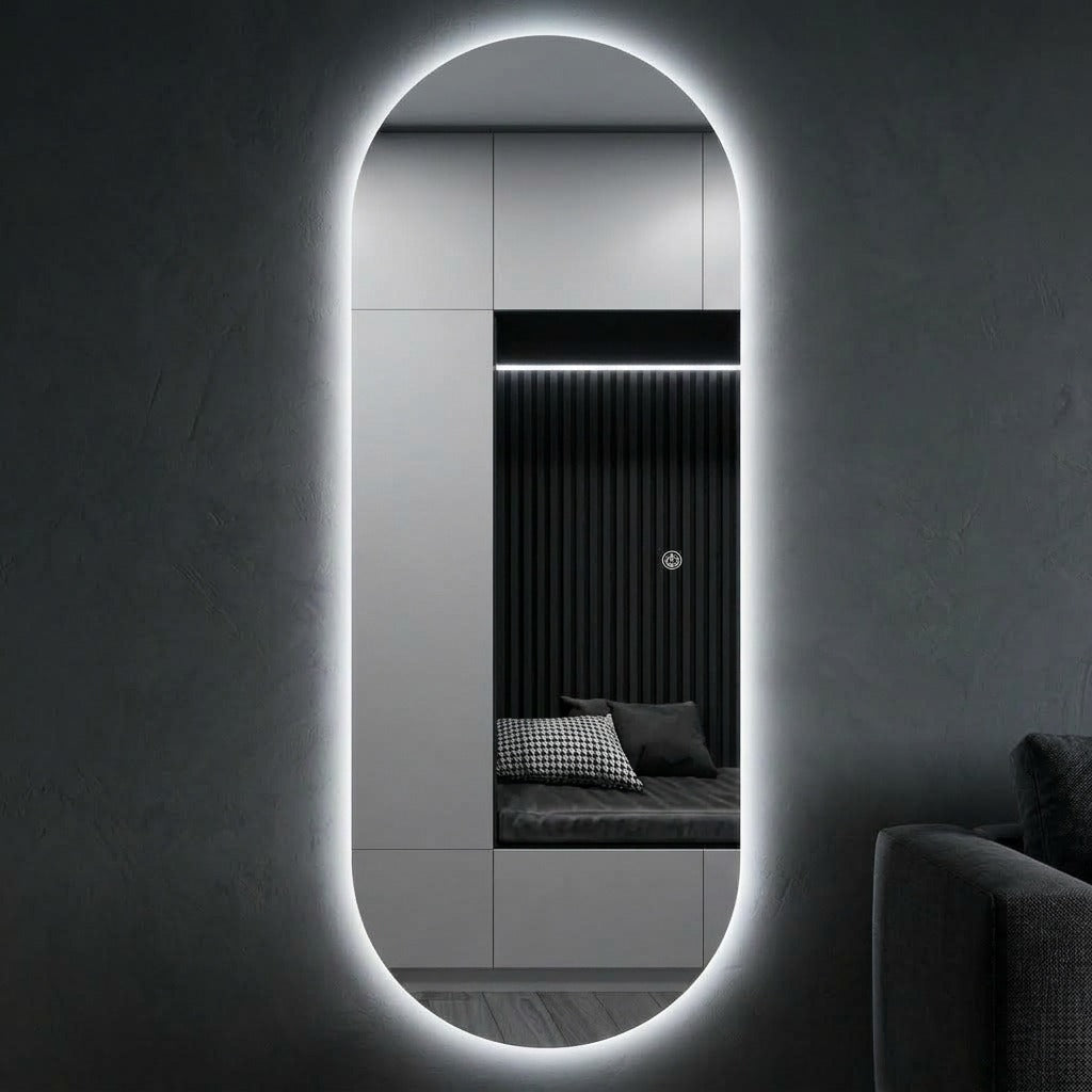 Elegant LED Mirror with Smart Touch Control