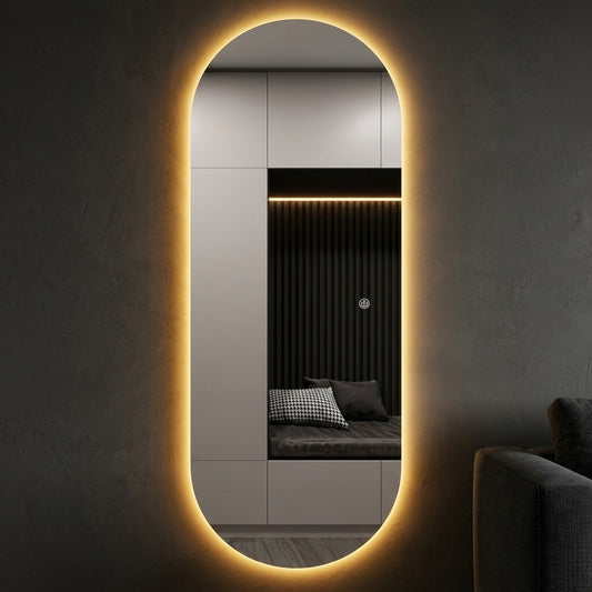 Elegant LED Mirror with Smart Touch Control