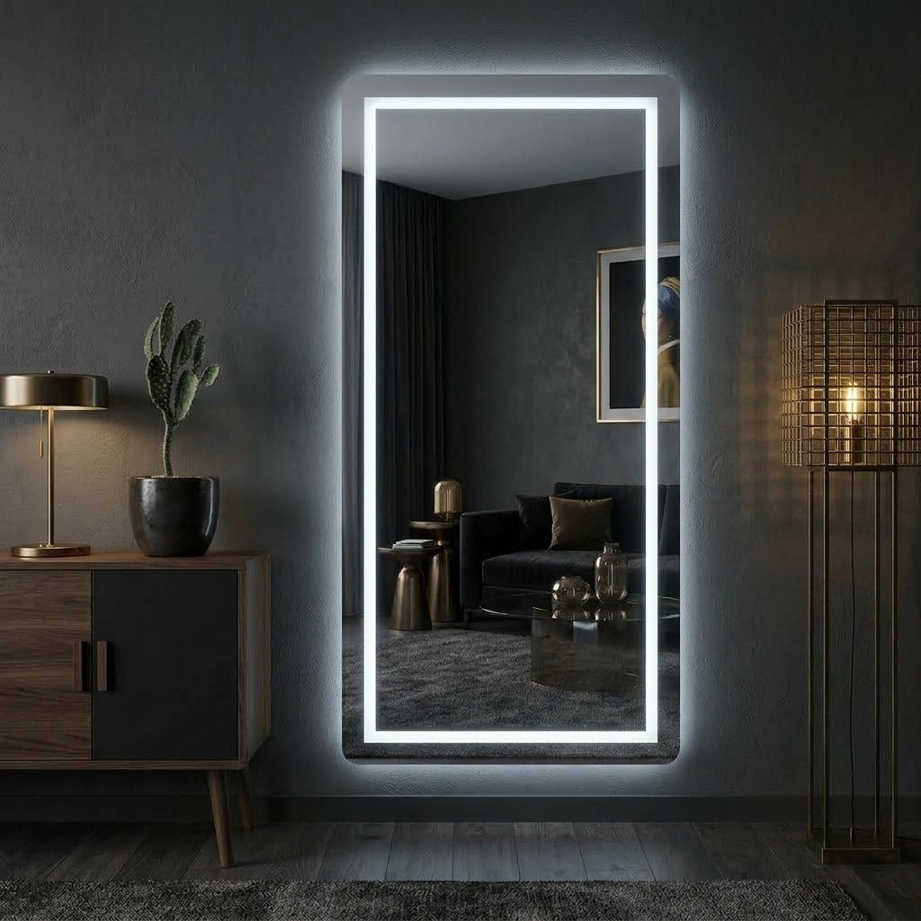 Stylish LED Mirror with Touch Sensor