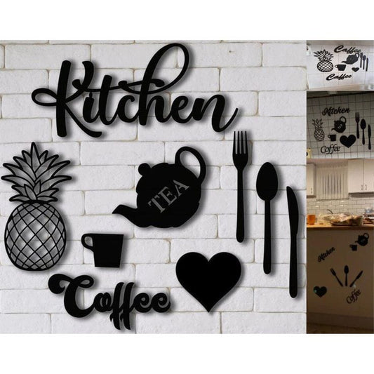 Kitchen Theme Acrylic Wall Decor Set