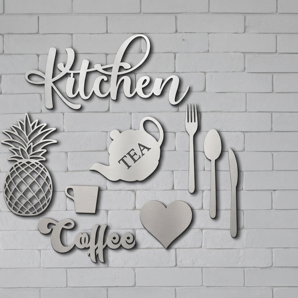 Kitchen Theme Acrylic Wall Decor Set