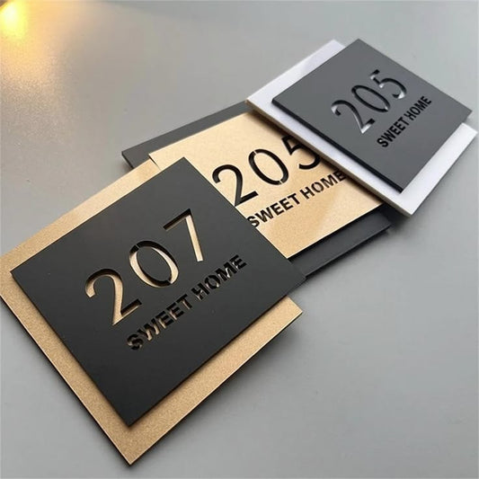 Personalized Custom Nameplate | Modern Door Sign