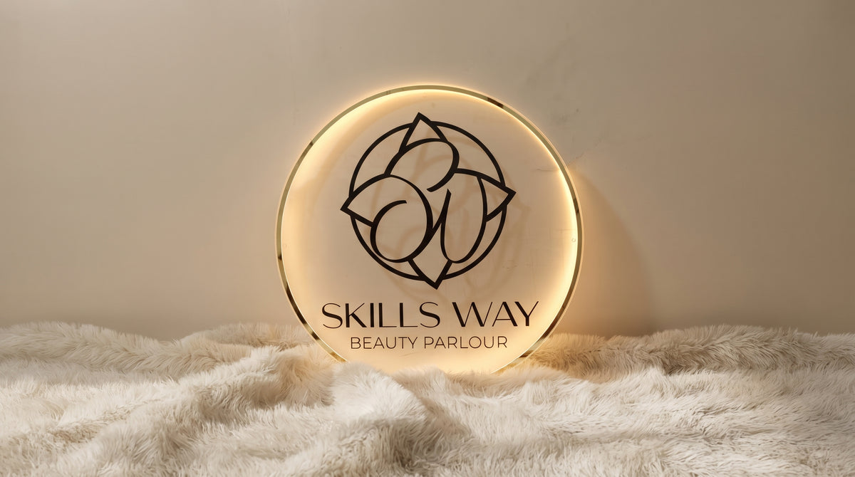 Custom  Acrylic Business Logo Sign | With LED & Without LED