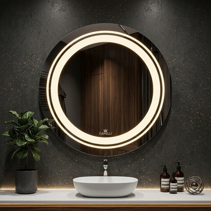 Stylish Round LED Dressing Mirror - LED Glow