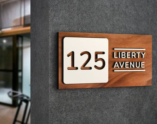 Elegant Custom Nameplate | Personalized Door Sign