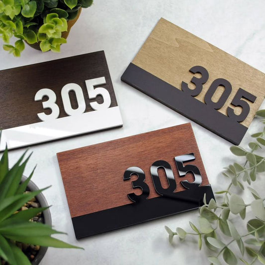 Personalized Custom Nameplate | Modern Door Sign
