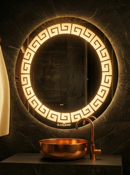 Round Dimmable LED Mirror - Premium Edition