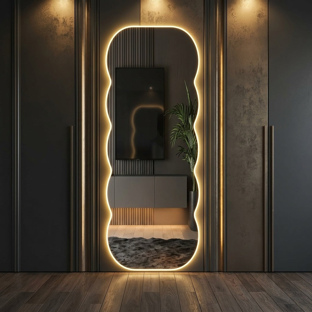 Modern LED Mirror with Touch Sensor