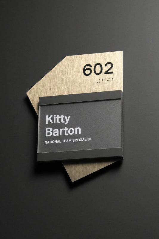 Personalized Custom Nameplate | Modern Door Sign