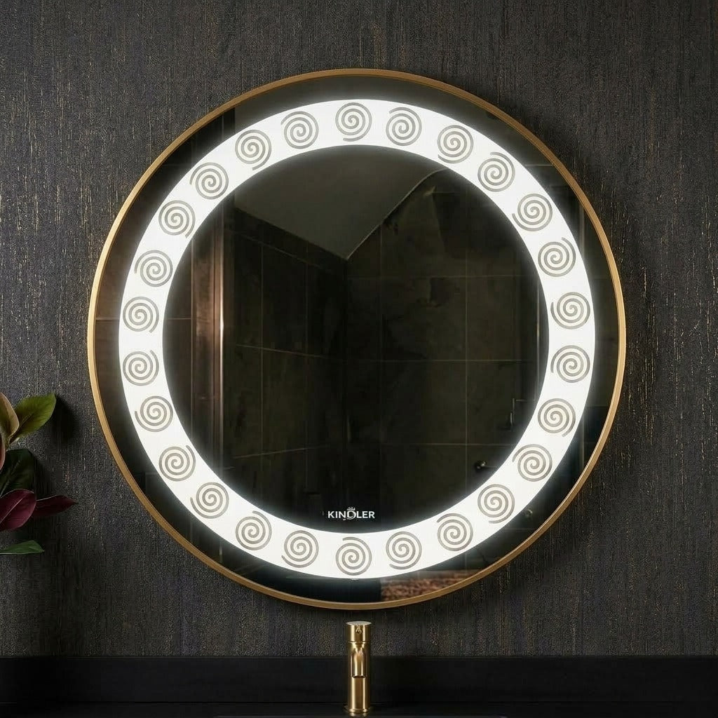 Designer Round LED Mirror - Touch Sensor