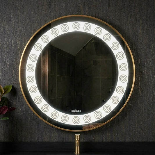 Designer Round LED Mirror - Touch Sensor